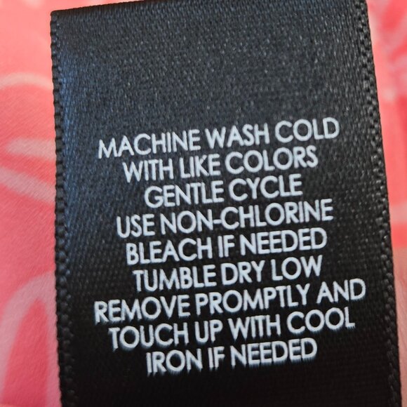 76-3 Torrid Pink Peach Heart Harper ¾ sleeve blouse top Size 1 (14/16) - Picture 10 of 10